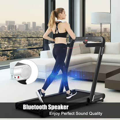 Goplus 2 in 1 Folding Treadmill, 4.75HP Superfit Under Desk Electric Treadmill with APP Control