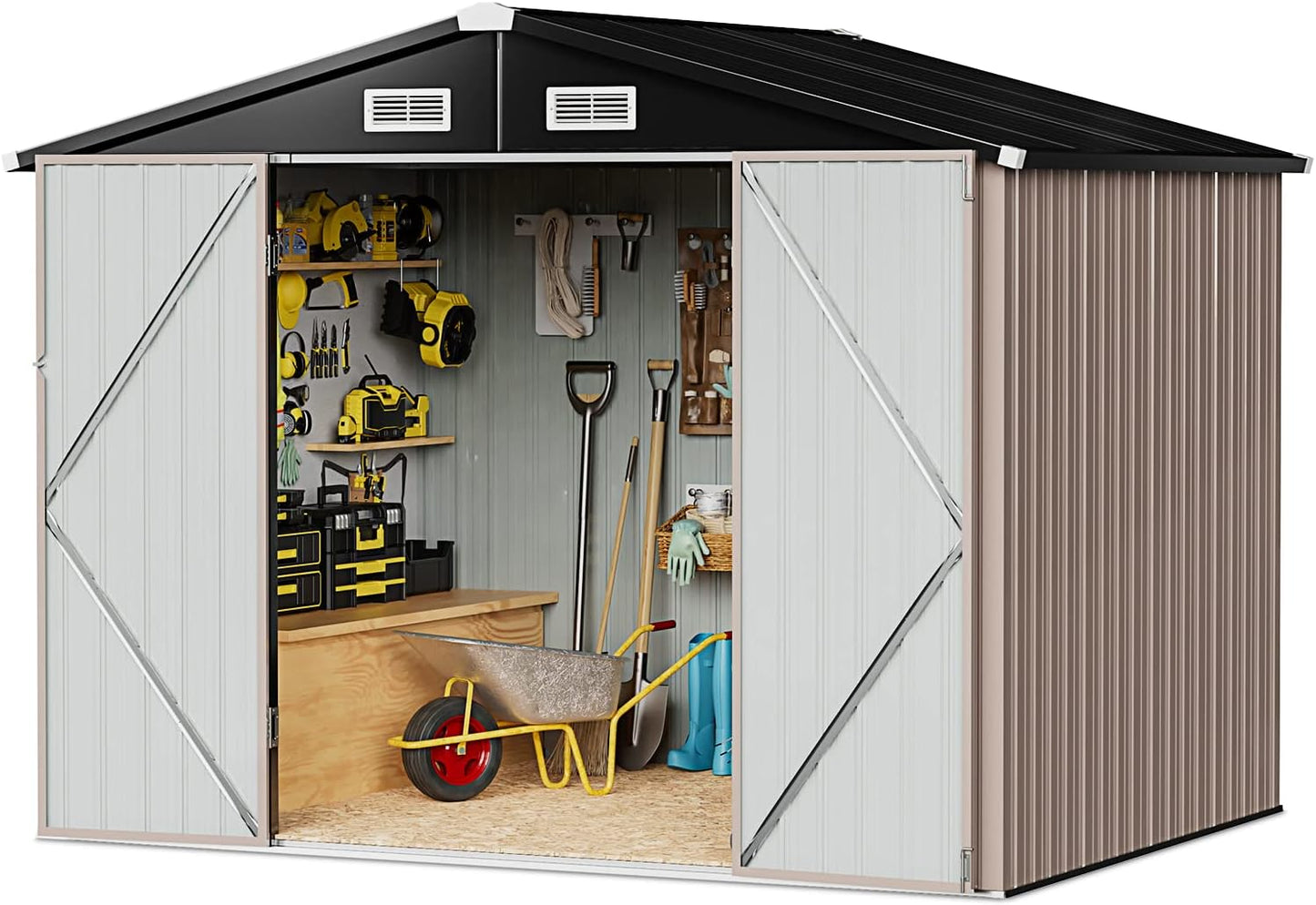 Metal Storage Shed House with Air Vent