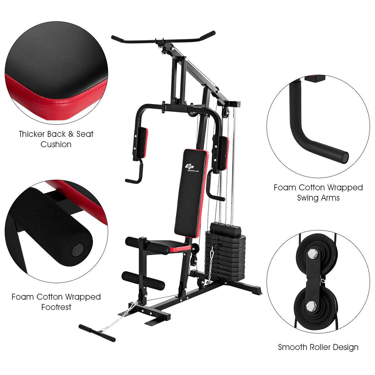 Multifunction Home Gym System Weight Training Exercise Workout Equipment Fitness Strength Machine