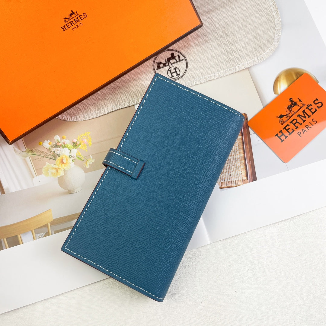 Hermes Goyard New H Passant Toutenmainte Wallet blue