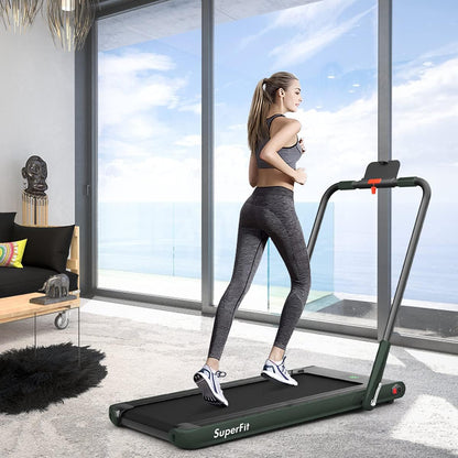 2 in 1 Folding Treadmill, 2.25HP Under Desk Electric Superfit Treadmill