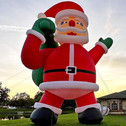 Giant 20-40Ft Inflatable Santa Claus with Blower, Outdoor Christmas Yard Decoration