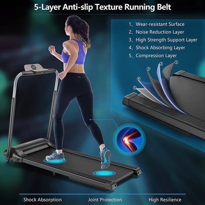 3.0HP Folding Treadmill, Foldable Superfit Treadmill