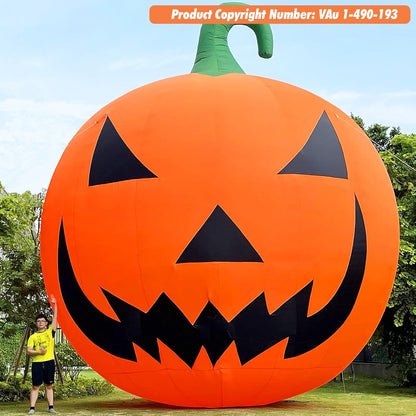 Giant 20Ft-40Ft Inflatable Halloween Pumpkin with Blower, Outdoor Yard Decoration