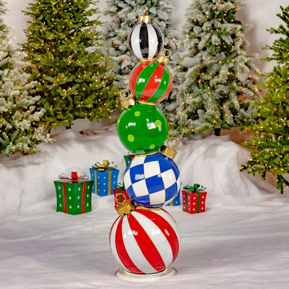 DIY Tall Ornament Holiday Topiary