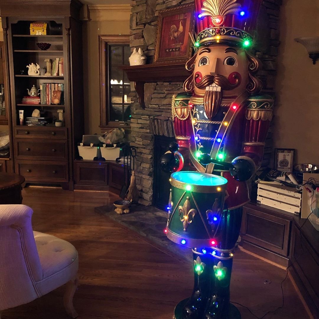 8 ft Giant Sized Animated Nutcracker with Drums-F