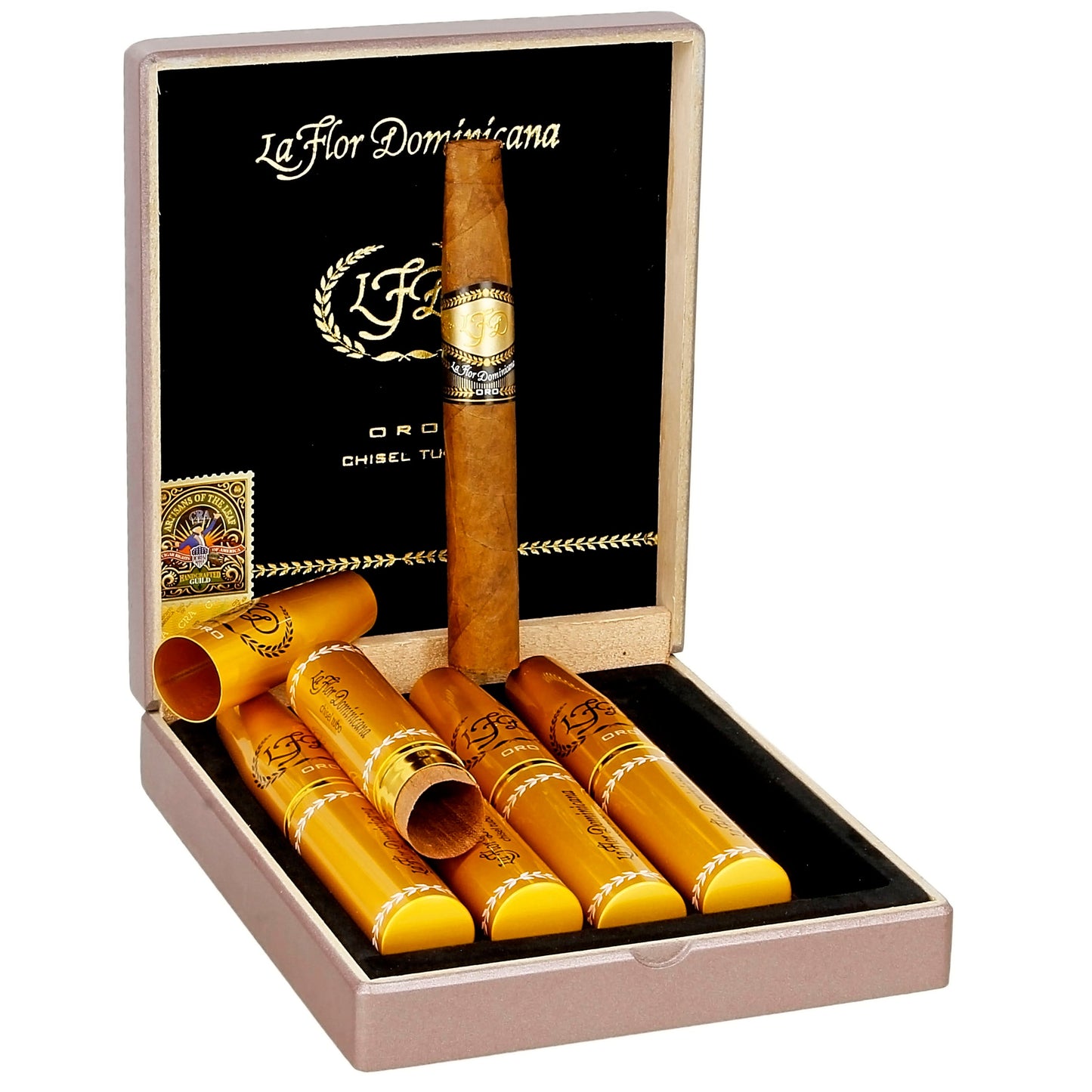 La Flor Dominicana Oro Tubo Lim Natural Chisel Box