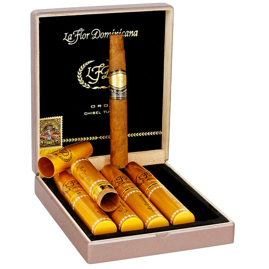 La Flor Dominicana Oro Tubo Lim Natural Chisel Box