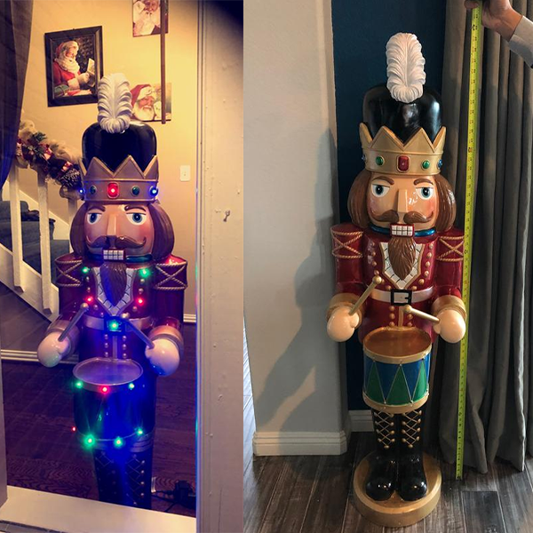 8 ft Giant Sized Animated Nutcracker with Drums-C