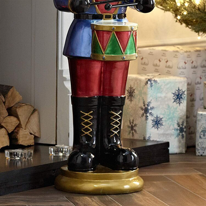 8 ft Giant Sized Animated Nutcracker with Drums-D