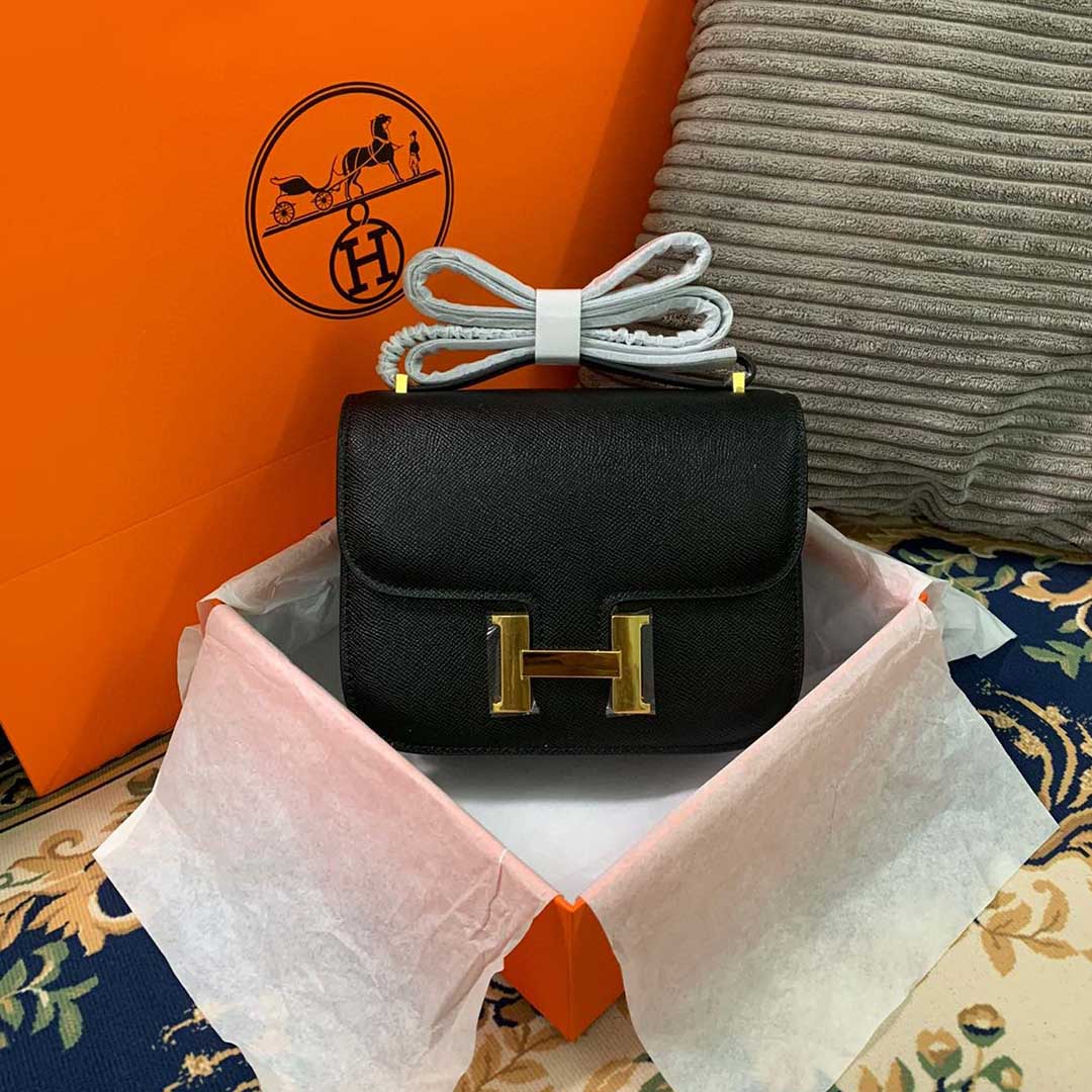 Hermes Goyard AAA-Constance handbag 24cm 19cm BLACK/WHITE/PINK