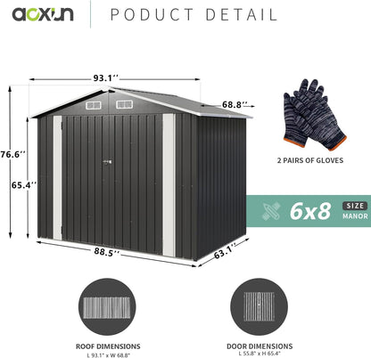 Metal Storage Shed House with Air Vent