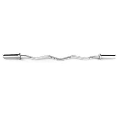 400Lbs Olympic EZ Curl Bar for Strength Training, 48 Solid Steel Barbell Weight Lifting Bar
