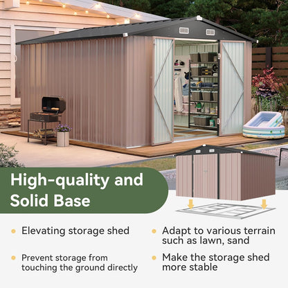 Metal Storage Shed House with Air Vent