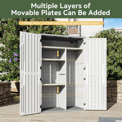 Resin Utility Storage Cabinet with Floor