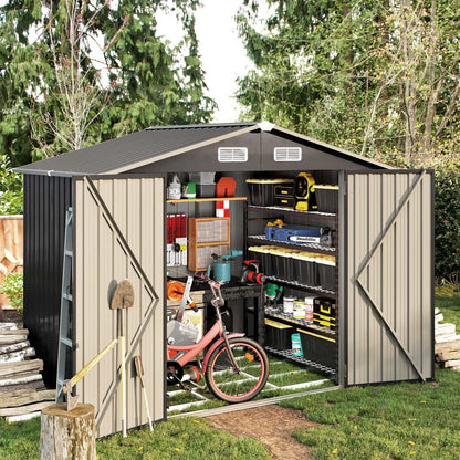 Metal Storage Shed House with Air Vent