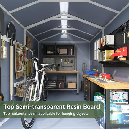 Resin Utility Storage Shed House