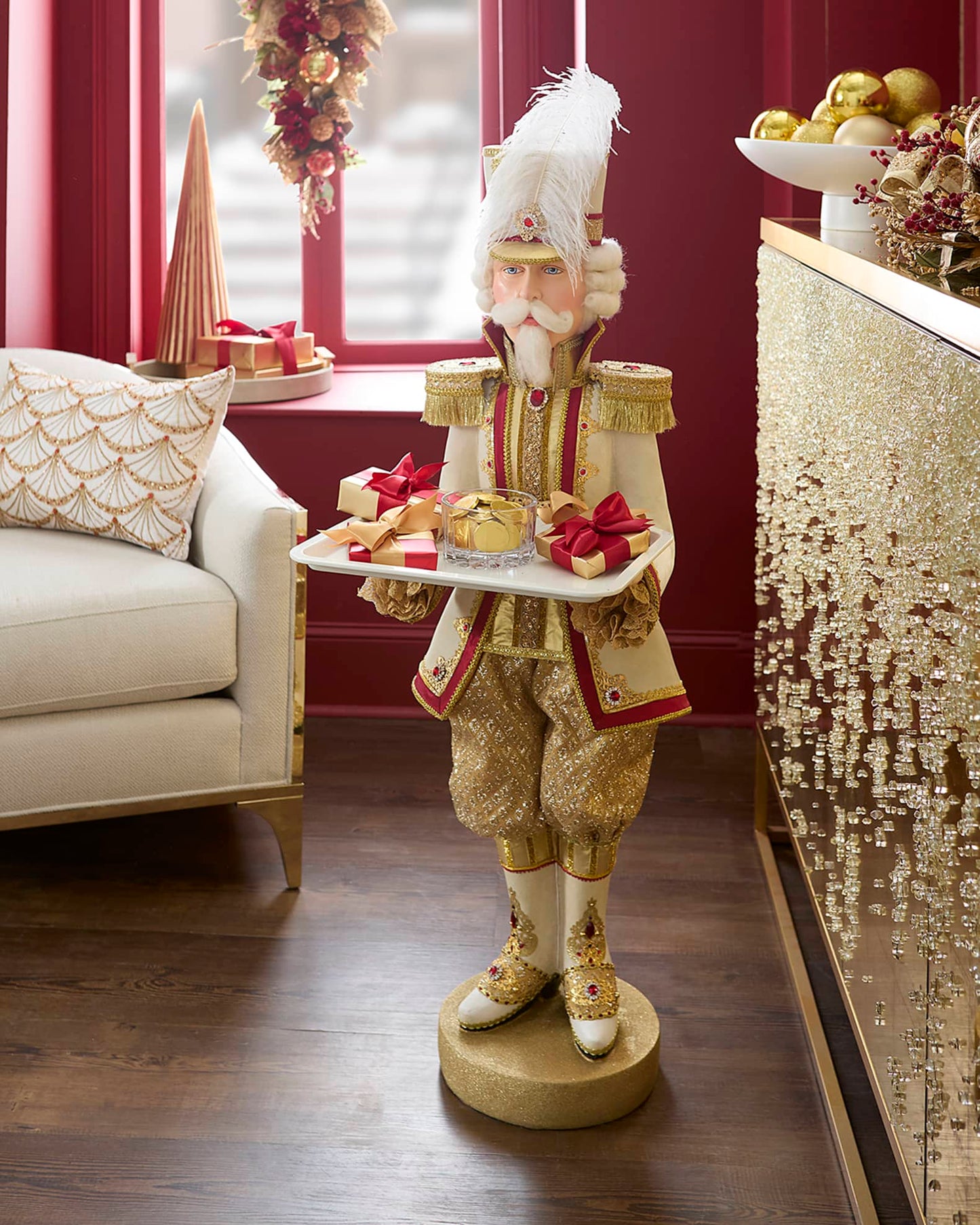 Blush Butler Christmas Nutcracker, 47.5"