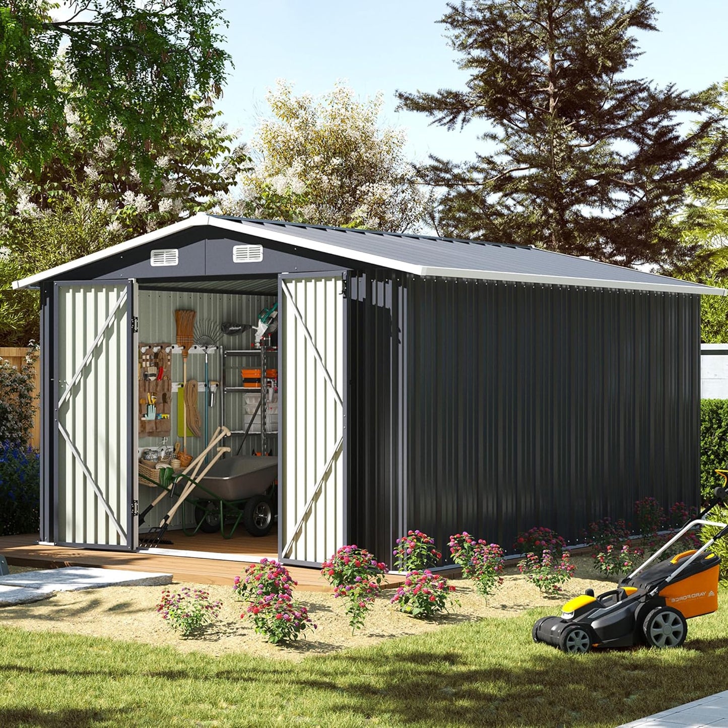 Metal Storage Shed House with Air Vent