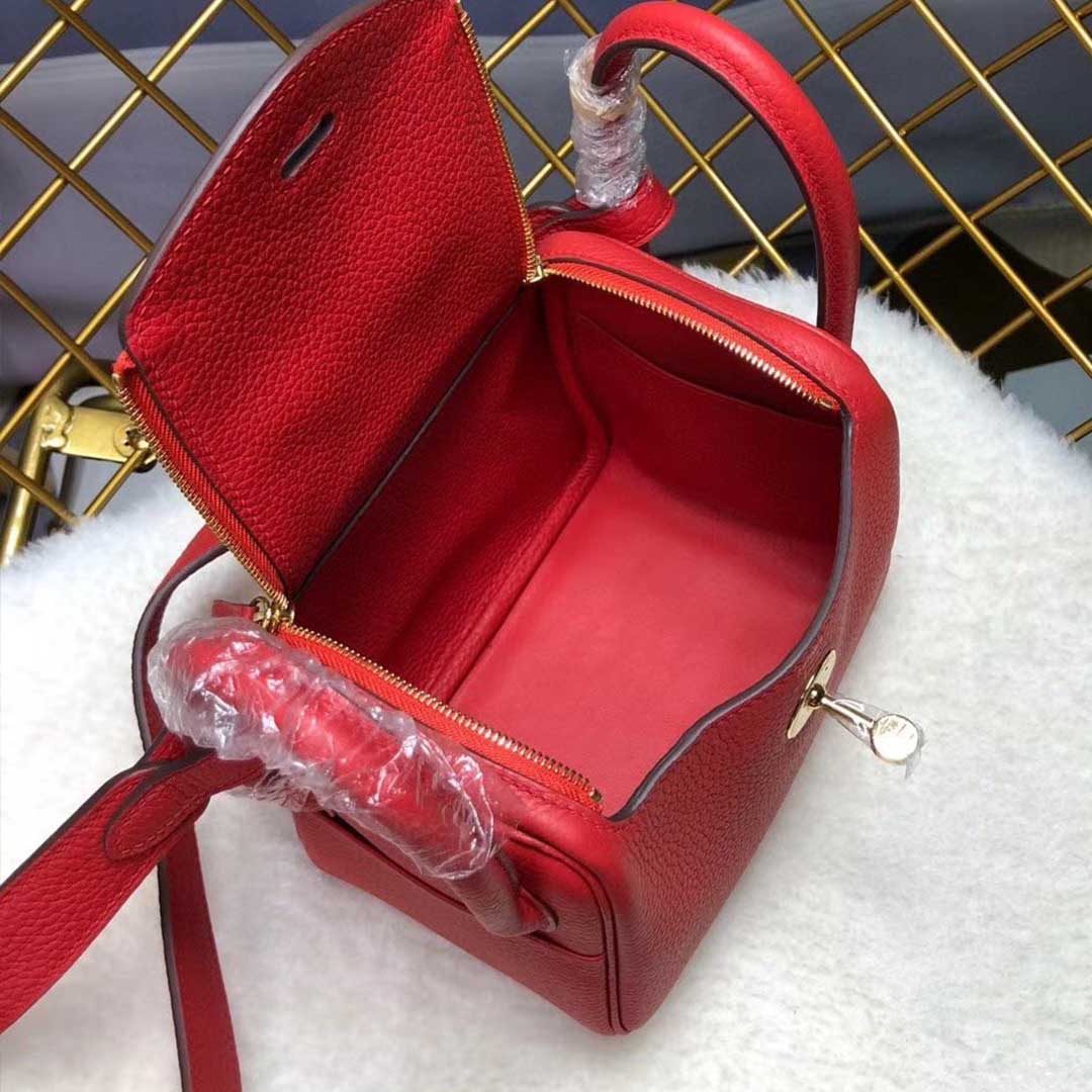 Hermes Goyard AAA-Lindy mini bag H079086CK37 BLACK/RED/GREY