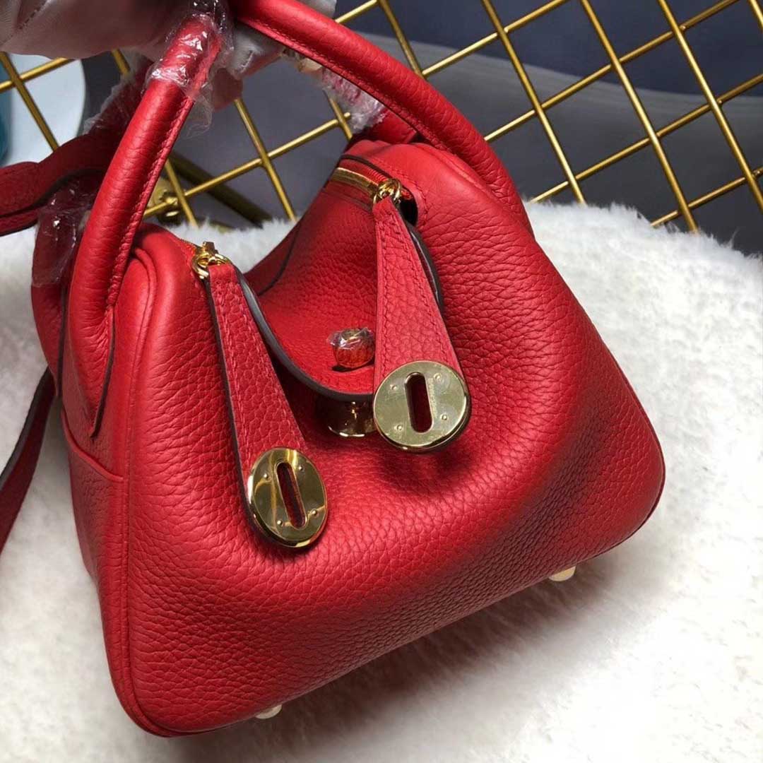 Hermes Goyard AAA-Lindy mini bag H079086CK37 BLACK/RED/GREY