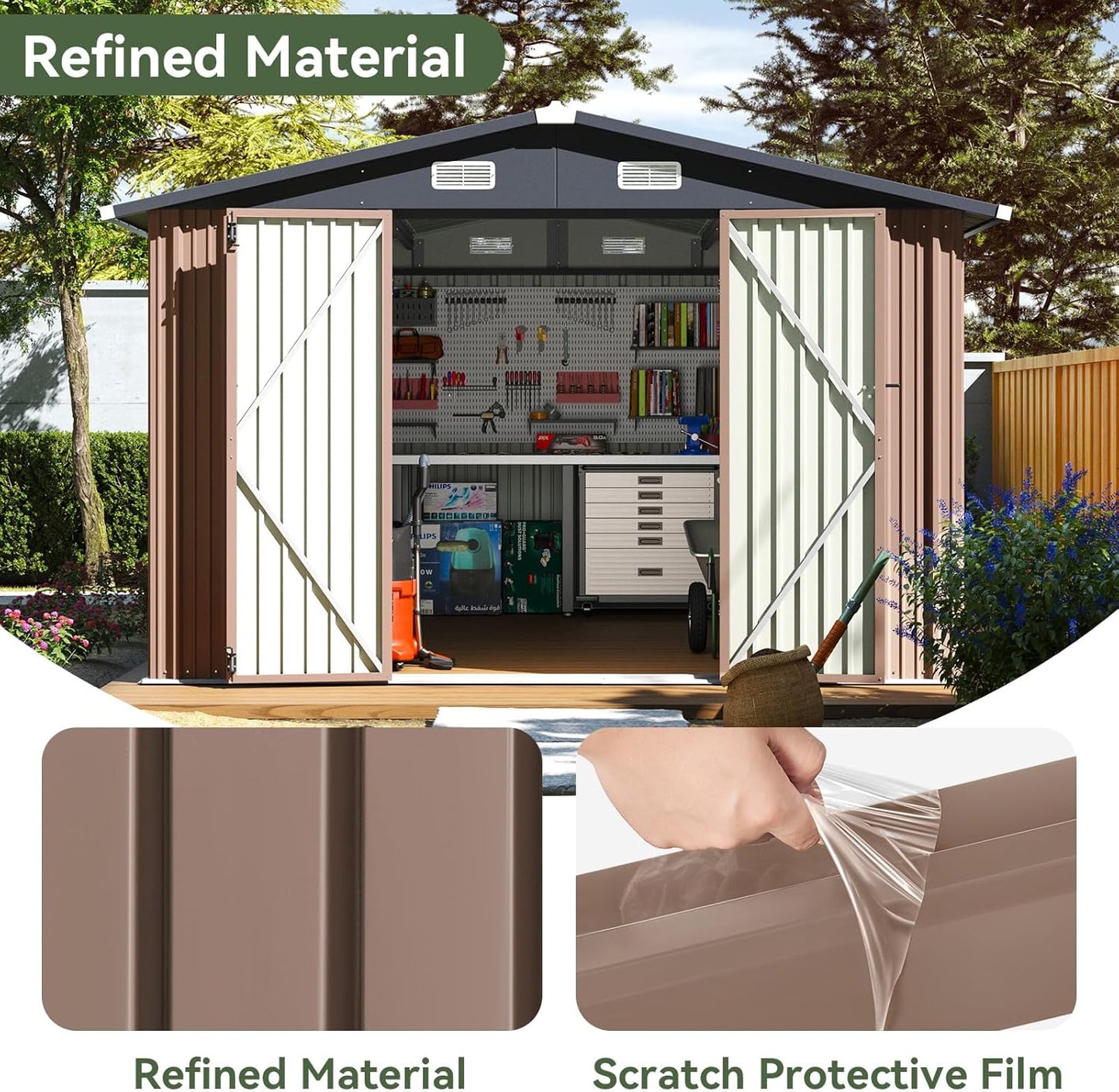 Metal Storage Shed House with Air Vent