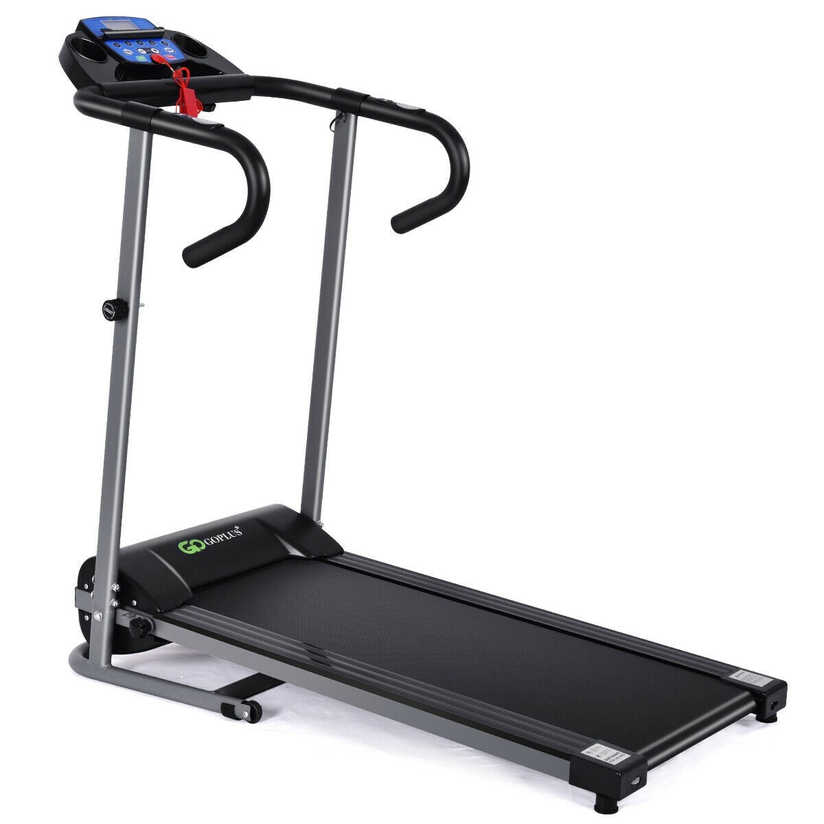Electric Folding Treadmill with LCD Display and Heart Rate Sensor