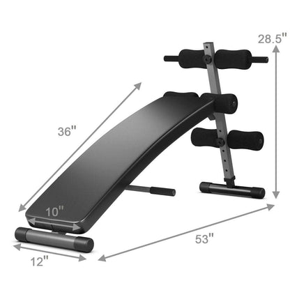 Adjustable Bench Sit up Bench Slant Board Decline Ab Bench Crunch Board