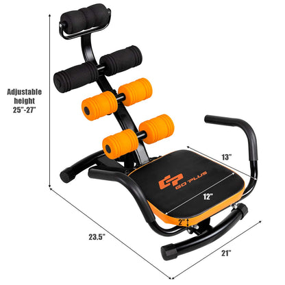 Goplus Core & Abdominal Trainers, Twister Trainer Ab Exercise Machine Height Adjustable