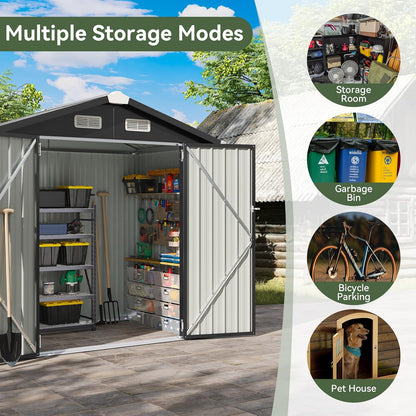 Metal Storage Shed House with Air Vent