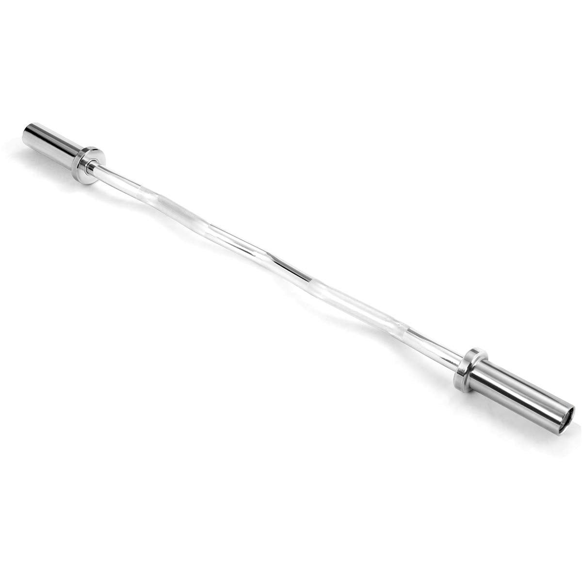 400Lbs Olympic EZ Curl Bar for Strength Training, 48 Solid Steel Barbell Weight Lifting Bar