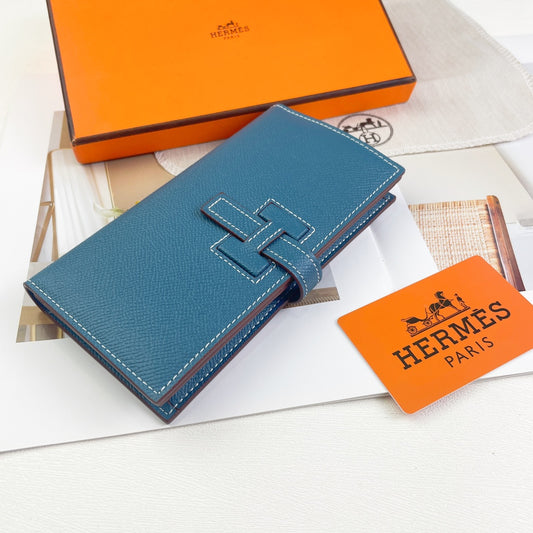 Hermes Goyard New H Passant Toutenmainte Wallet blue