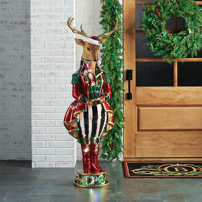 LED Holiday Glam Reindeer Nutcracker