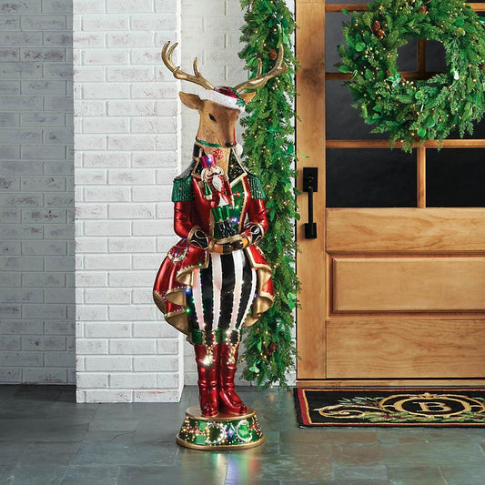LED Holiday Glam Reindeer Nutcracker