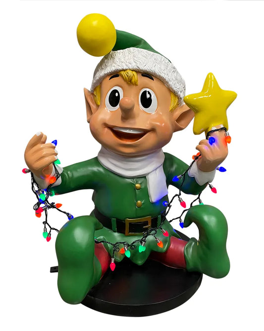 Elf Playing with Lights Indoor/Outdoor Christmas Decoration