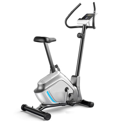 Goplus Magnetic Stationary Upright Exercise Bike, Indoor Cycling Bike w/ 8-level Resistances