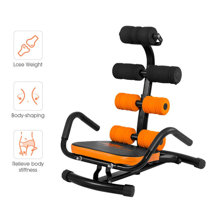 Goplus Core & Abdominal Trainers, Twister Trainer Ab Exercise Machine Height Adjustable