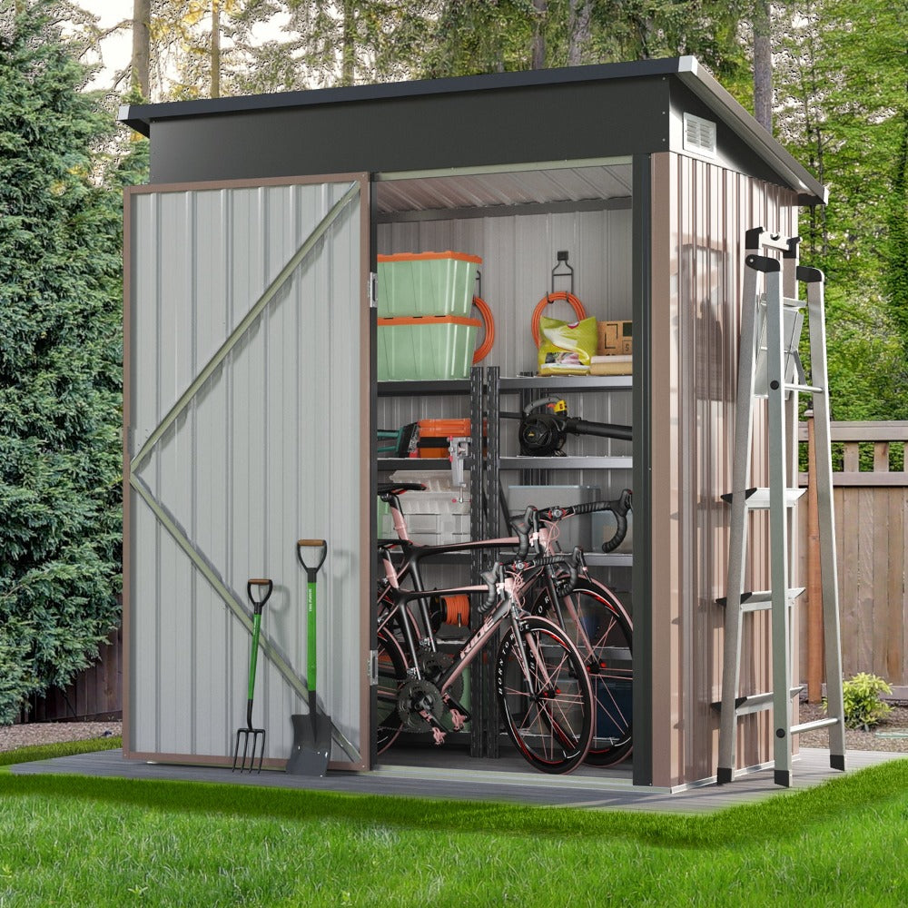 Metal Lean To Storage Shed without Base
