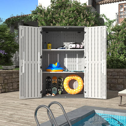 Resin Utility Storage Cabinet with Floor