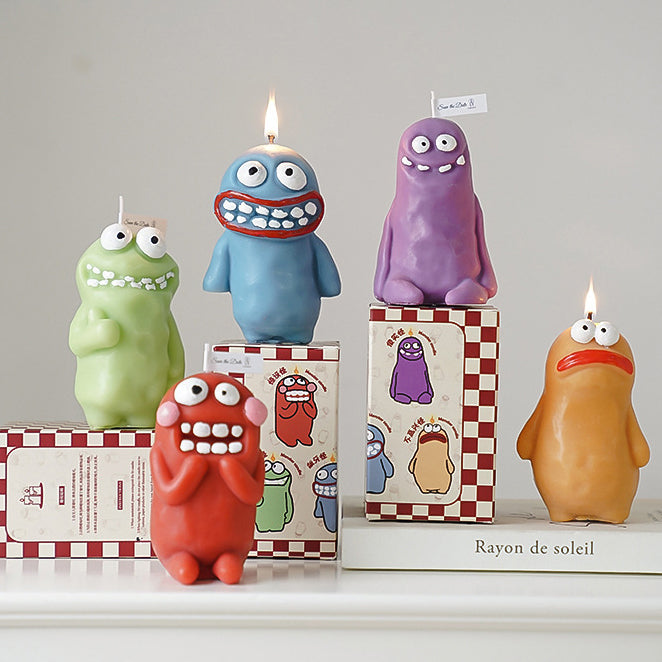 Wholesale Mini Funny Novelty Handmade Halloween Aromatherapy Cute Monster Shape Scented Candles