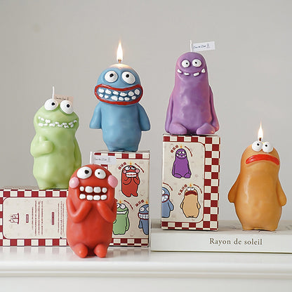 Wholesale Mini Funny Novelty Handmade Halloween Aromatherapy Cute Monster Shape Scented Candles