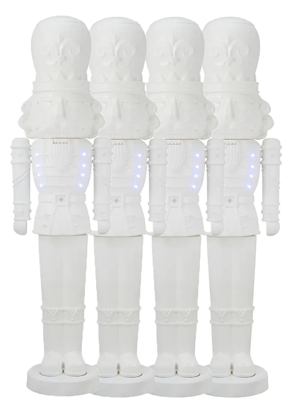 🎄christmas Sale🎄 - 75" DlY White Nutcracker Mold, With Lights Plays Music