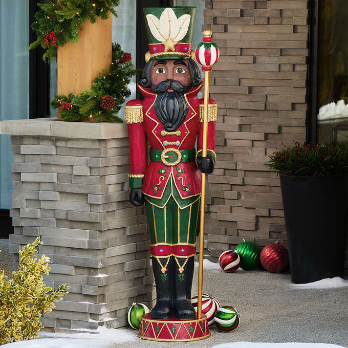 8 ft Giant Sized Animated Nutcracker with Drums-G