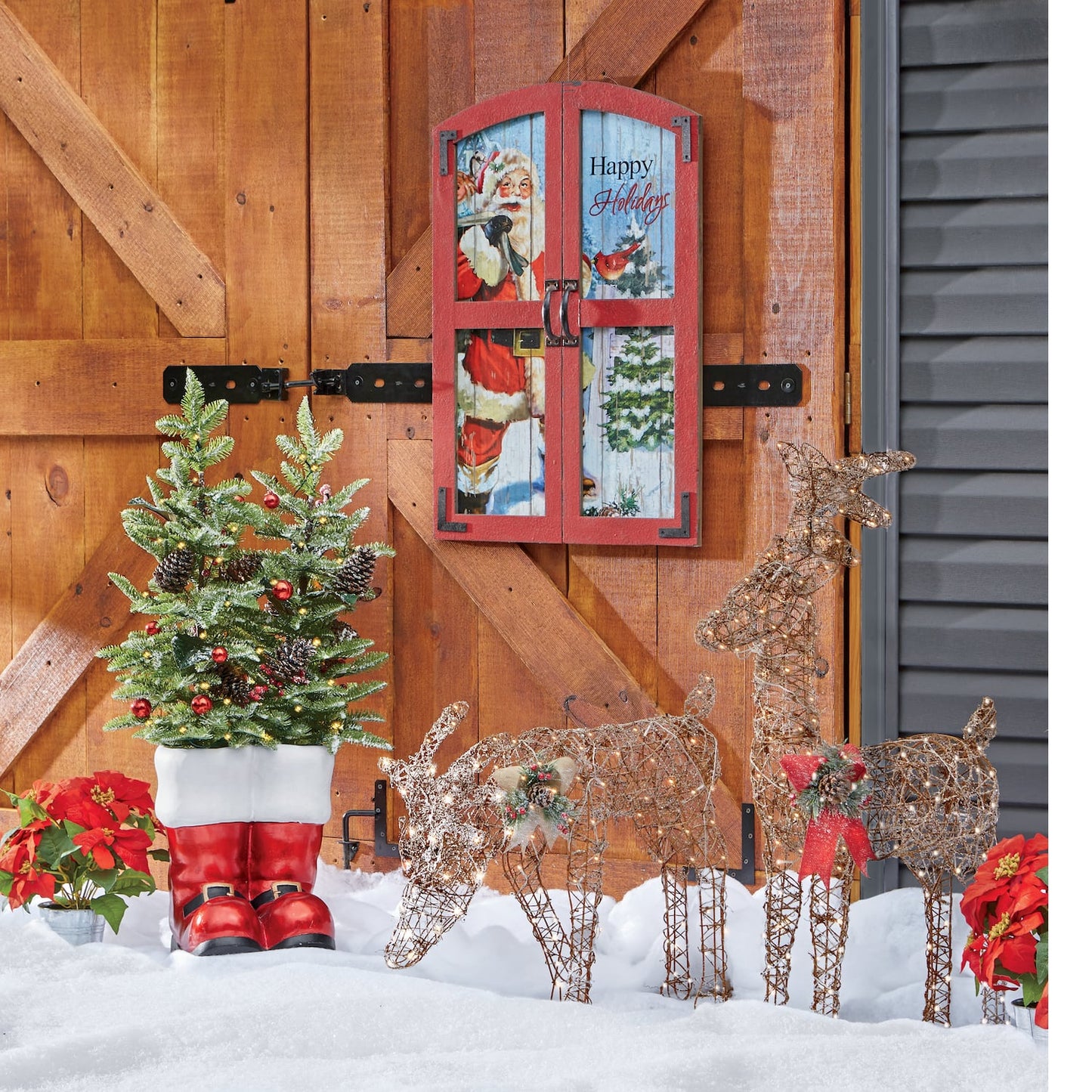 Holiday Tree in Santa Boots