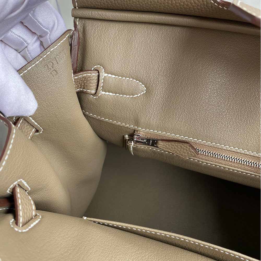 Hermes Goyard AAA-Birkin 25/30/35 Bag silver hardware brown