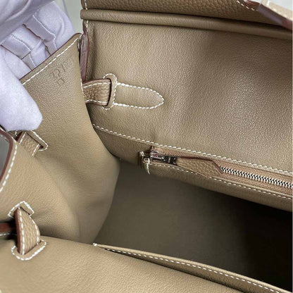 Hermes Goyard AAA-Birkin 25/30/35 Bag silver hardware brown