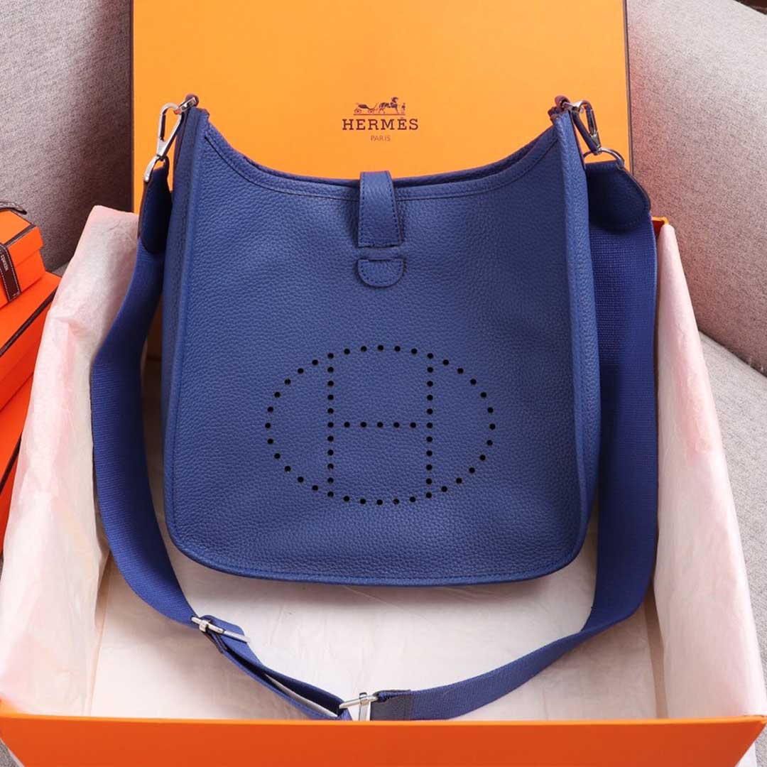 Hermes Goyard AAA-Evelyne III 29 bag ORANGE/BLACK/BLUE