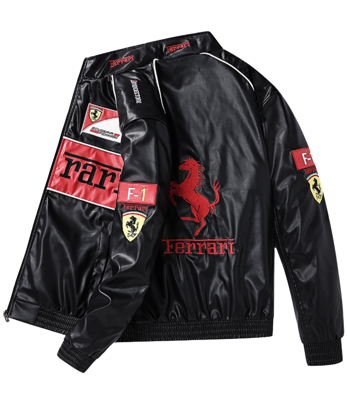 Ferrari F1 Vintage Leather Jacket - Red Edition