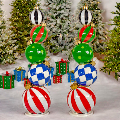 DIY Tall Ornament Holiday Topiary
