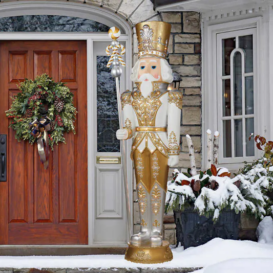 8 ft Giant Sized Animated Nutcracker with Drums-E